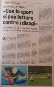 Intervista Gazzetta dello Sport 8.2.2108